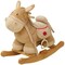 Roba Rocking Horse: Soft Plush - Rocking Animal With Solid Wood Rocker, Embroidered Upholstery & Stirrup, For 12+ Months